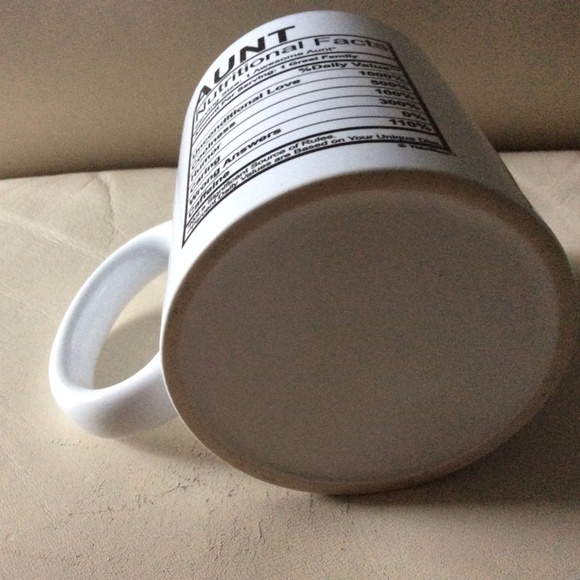 Aunt Nutritional Facts Label Coffee Mug Tea Cup - Picture 3 of 4